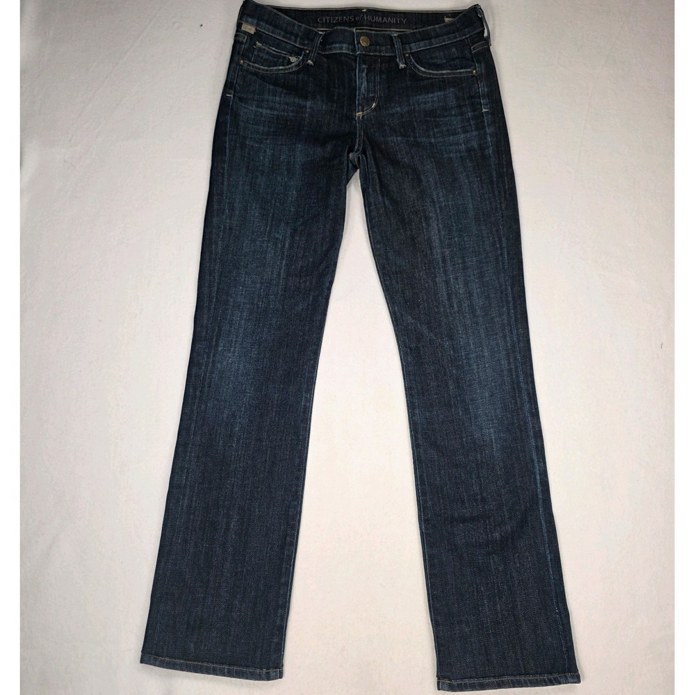 Citizens of Humanity Ava Jeans Low Rise Straight Leg Y2K Dark Wash USA 28x29